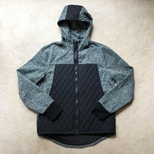 ISO [NOT FOR SALE] Men's Banana Republic green and black quilted zip up jacket